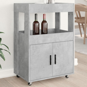 Bar Cart Concrete grey Engineered wood Medium Bar Cart