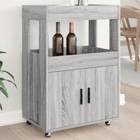 Bar Cart Grey Sonoma Engineered Wood Medium Bar Cart
