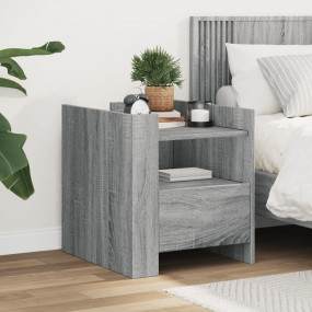 Bedside Cabinet Grey Sonoma Engineered wood 17.7x19.7x1...
