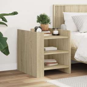 Bedside Cabinet Sonoma Oak Engineered Wood 17.7 x 19.7 ...