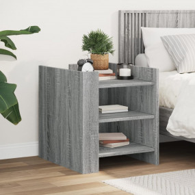 Bedside Cabinet Gray Sonoma Engineered wood Medium