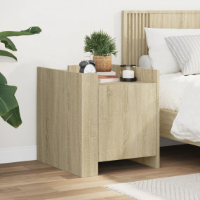 Bedside Cabinet Sonoma oak Engineered wood Medium Bedsi...