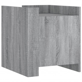Bedside Cabinet Grey Sonoma Engineered Wood 17.7 x 19.7...