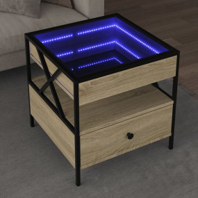 Coffee Table Sonoma oak Engineered wood, glass, metal