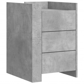 Bedside Cabinet Concrete Grey Engineered Wood