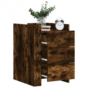Bedside Cabinet Smoked oak Engineered wood Medium Bedsi...