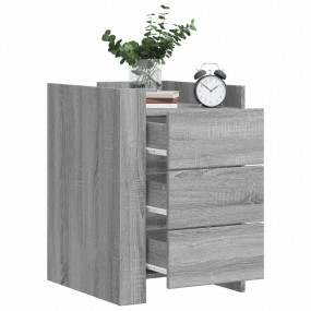 Bedside Cabinet Grey Sonoma Engineered Wood Medium