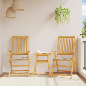 Garden Seat Pad Set of 2 Taupe Polyester, Foam 17.7 x 1...