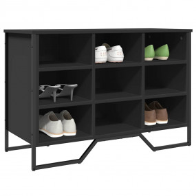 Shoe Cabinet Black Engineered wood, Metal 35.4x15.0x24....