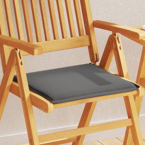 Garden Seat Pad Set of 2 Anthracite