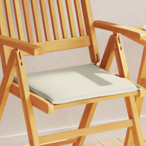 Garden Seat Pad Set of 2 Cream Polyester, Foam 17.7 x 1...