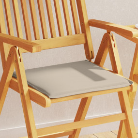 Garden Seat Pad Set of 6 Taupe Polyester and Foam