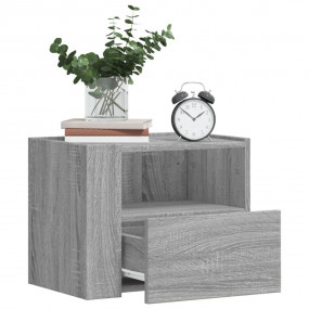 Wall-mounted Nightstand Set of 2 Gray sonoma Engineered...
