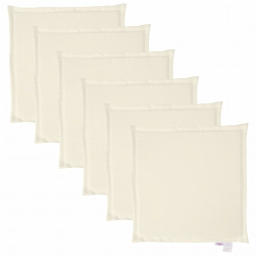 Garden Seat Pad Set of 6 Cream Polyester cover, Foam fi...