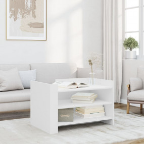 Coffee Table White Engineered Wood Medium Coffee Table