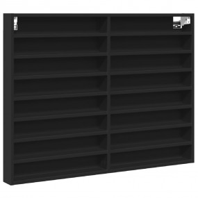 Vitrine Cabinet Black Engineered wood 39.4 x 3.3 x 29.5...