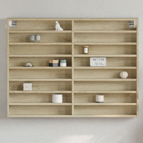 Display Cabinet Sonoma oak Engineered wood 39.4x3.3x29....