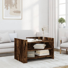 Coffee Table Smoked oak Engineered wood 31.5x19.7x19.7 ...