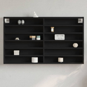 Vitrine Cabinet Black Engineered wood Medium Vitrine Ca...