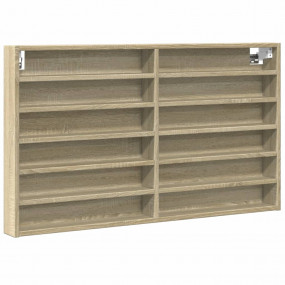 Display Cabinet Sonoma Oak Engineered Wood Medium Displ...