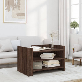 Coffee Table Brown Oak Engineered Wood Coffee Table Rec...