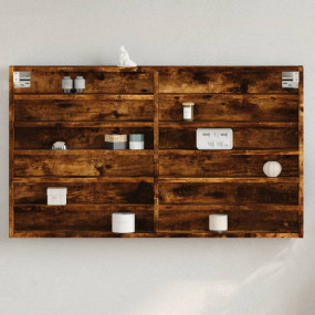 Display Cabinet Smoked oak Engineered wood Medium Displ...