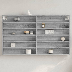 Vitrine Cabinet Gray sonoma Engineered wood Large Vitri...