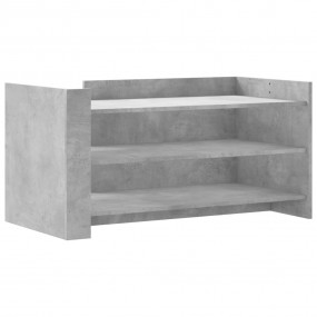 Coffee Table Concrete Grey Engineered Wood 39.4x19.7x19...