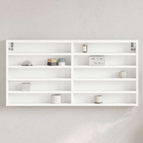 Vitrine Cabinet White Engineered Wood Medium Vitrine Ca...