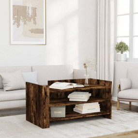 Coffee Table Smoked Oak Engineered wood 39.4 in x 19.7 ...