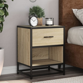 Bedside Cabinet Set of 2 Sonoma oak Engineered wood
