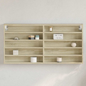 Display Cabinet Sonoma Oak Engineered Wood 39.4 x 3.3 x...