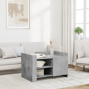 Coffee Table Concrete Grey Engineered Wood Medium Coffe...