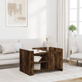 Coffee Table Smoked Oak Engineered Wood Medium Reversib...