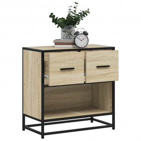 Bedside Cabinet Sonoma oak Engineered wood, Metal Mediu...