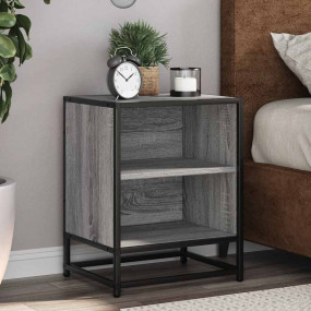 Bedside Cabinet Set of 2 Grey Sonoma Engineered wood, m...