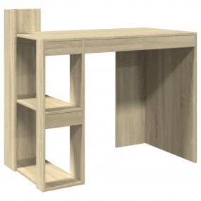 Office Desk Sonoma Oak Engineered Wood Compact Office D...