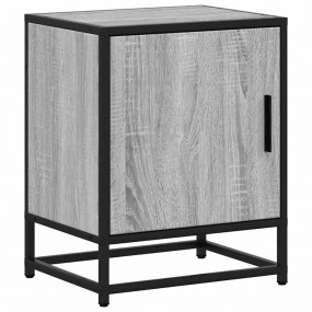 Bedside Cabinet Grey Sonoma Engineered wood, metal Comp...