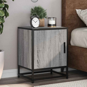 Bedside Cabinet Set of 2 Gray Sonoma Engineered wood, m...