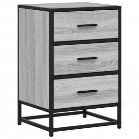 Bedside Cabinet Grey Sonoma Engineered wood, metal