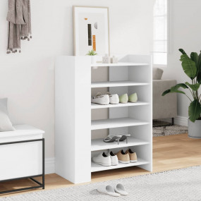Shoe Cabinet White Engineered wood Medium Shoe Cabinet