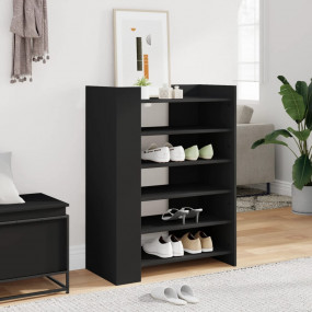 Shoe Cabinet Black Engineered wood Medium Shoe Cabinet