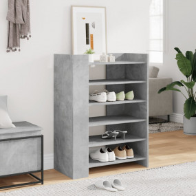 Shoe Cabinet Concrete Grey Engineered Wood 29.3 x 14.8 ...