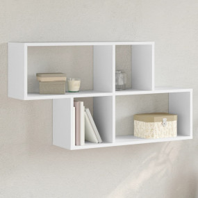 Wall Shelf White Engineered wood Medium Floating Shelf