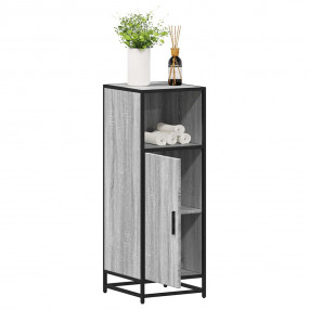 Bathroom Cabinet Grey Sonoma Engineered wood, Metal Nar...