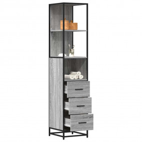 Bathroom Cabinet Grey Sonoma Engineered wood, Metal Tal...