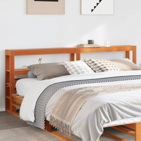Headboard Wax Brown Solid Pinewood Double Bed Size Head...