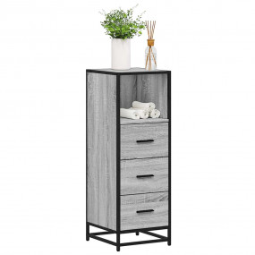 Bathroom Cabinet Grey sonoma Engineered wood, metal Nar...