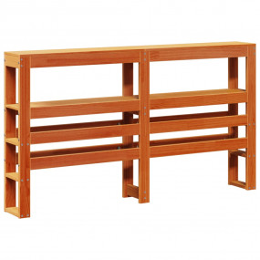 Headboard Wax Brown Solid Pine Wood Double Headboard