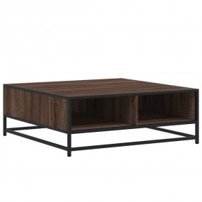 Coffee Table Brown oak and black Engineered wood and me...